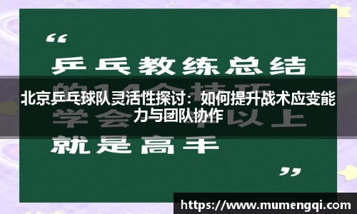 北京乒乓球队灵活性探讨：如何提升战术应变能力与团队协作